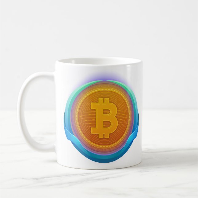 CRYPTOCURRENCY BITCOIN COFFEE MUG (Left)