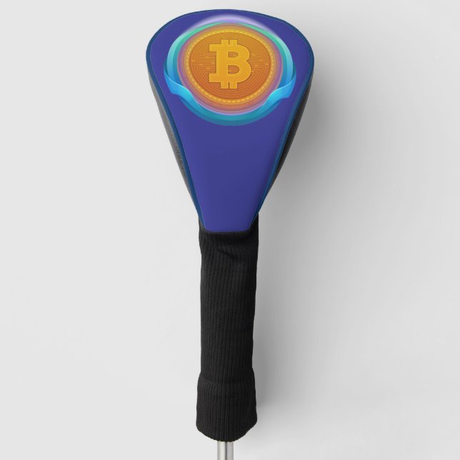 CRYPTOCURRENCY BITCOIN GOLF HEAD COVER (Front)