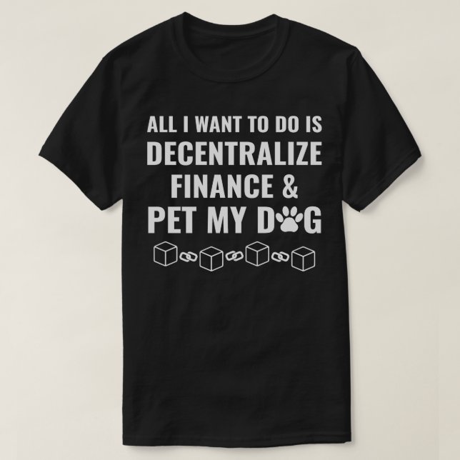 Cryptocurrency Blockchain Ether ETH Decentralize F T-Shirt (Design Front)