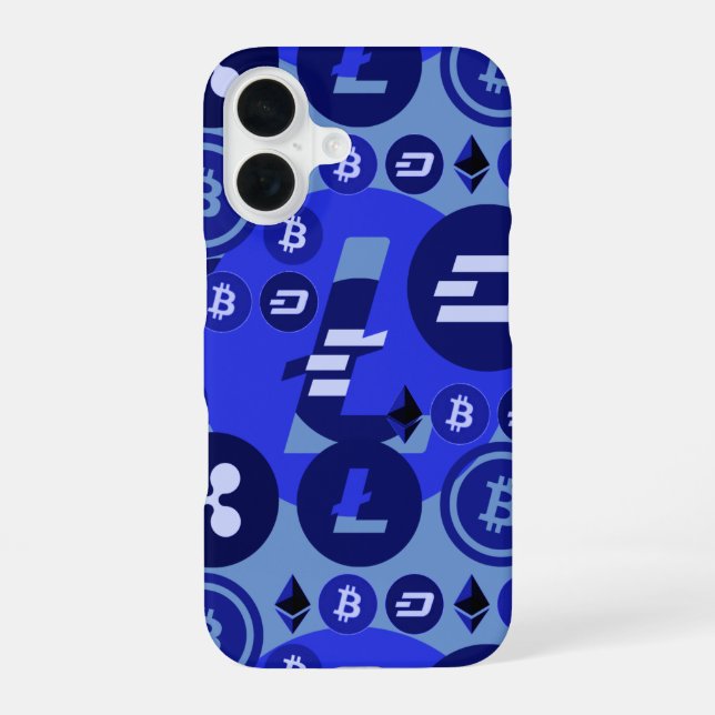 Cryptocurrency Blue Digital Money Pattern Iphone Case (Back)