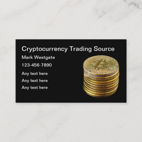 Cryptocurrency Business Cards Template