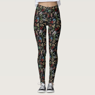 Cryptocurrency Colorful Money Pattern Leggings