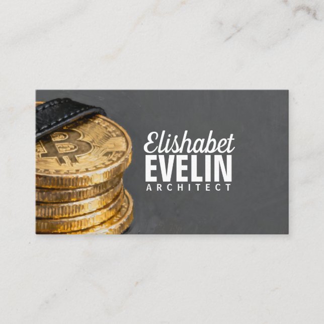 Cryptocurrency Concept Art Business Card (Front)