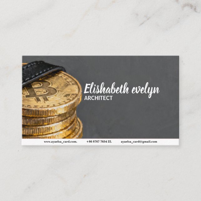 Cryptocurrency Concept Art g43 Business Card (Front)