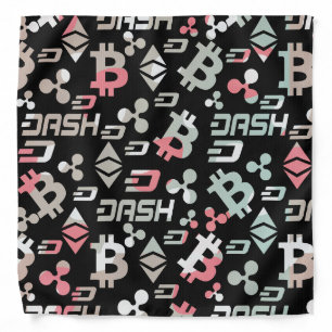 Cryptocurrency Digital Money Colorful Pattern Bandana
