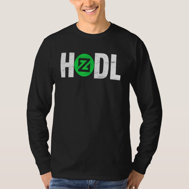 Cryptocurrency  For Men & Women Zilliqa Hodl Zil H T-Shirt (Front)