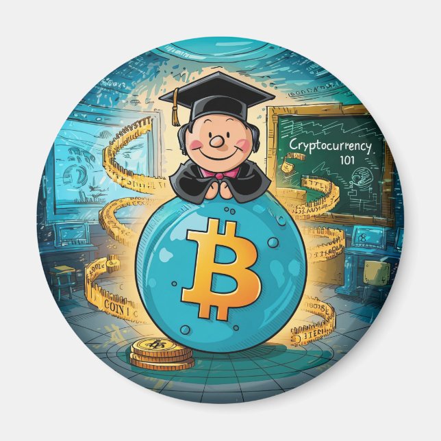 Cryptocurrency Graduation Magnet (Front)
