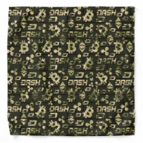 Cryptocurrency green pattern bandana