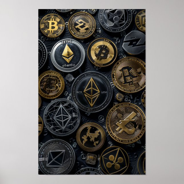 Cryptocurrency Guide for Beginners Poster (Front)