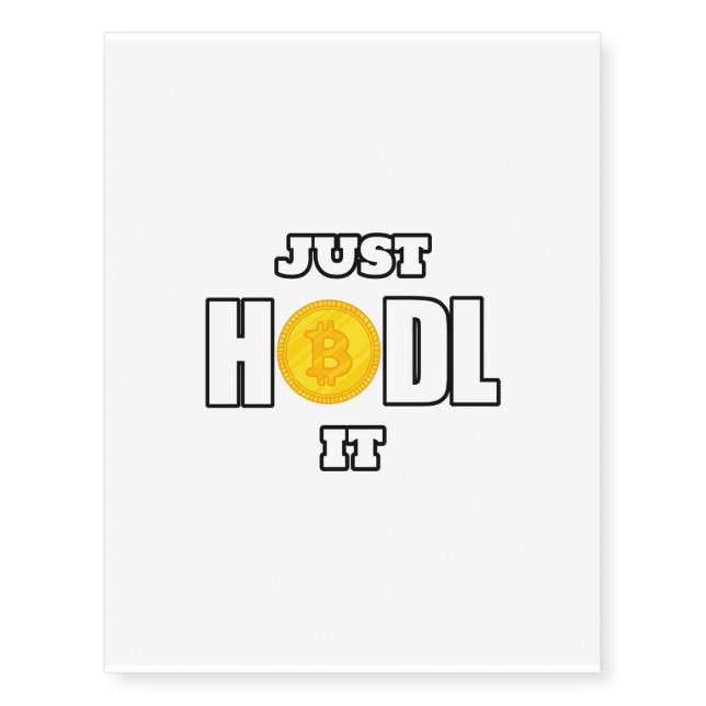 Cryptocurrency Hodl bitcoin Temporary Tattoos (Front)