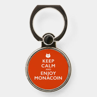 Cryptocurrency KEEP CALM AND ENJOY MONACOIN Phone Ring Stand