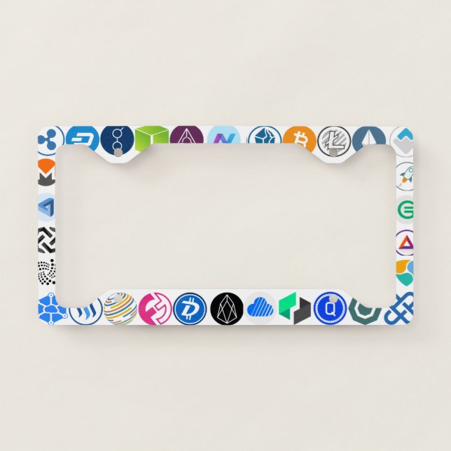 Cryptocurrency License Plate Holder Frame (Front)