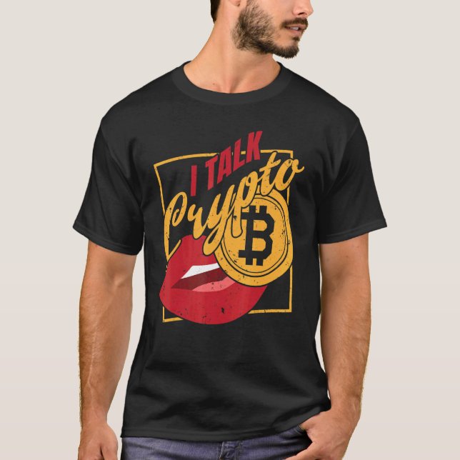 Cryptocurrency Lifestyle I Talk Crypto Trading Inv T-Shirt (Front)