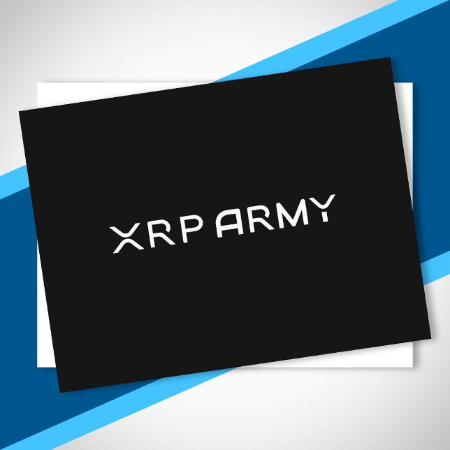 Cryptocurrency Meme XRP Army Quote Hodl Crypto Postcard (Creator Uploaded)