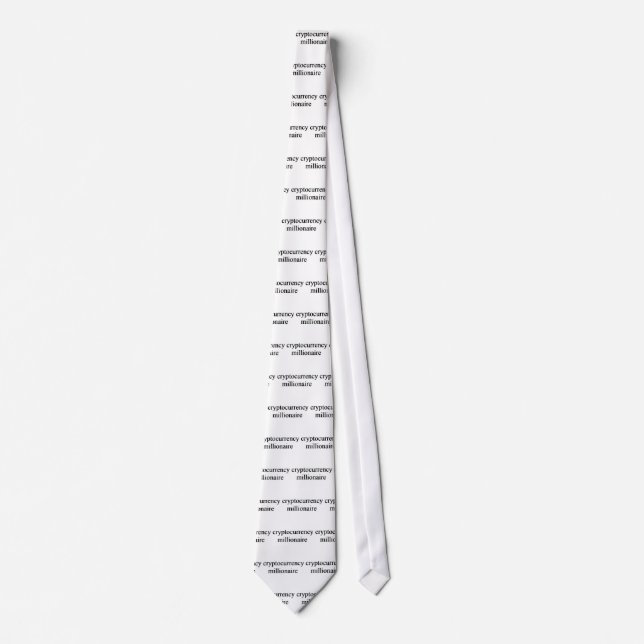 cryptocurrency millionaire neck tie (Front)