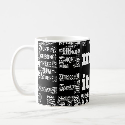 Cryptocurrency mining coffee mug