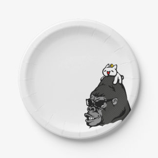 Cryptocurrency MonaCoin Gorilla and Monar Paper Plates
