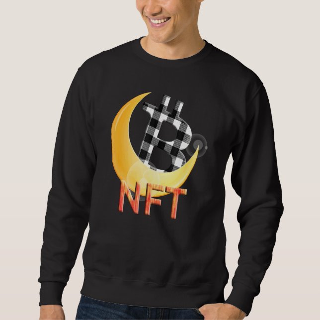 Cryptocurrency Nft Buffalo Plaid Goes To The Moon  Sweatshirt (Front)