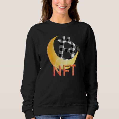 Cryptocurrency Nft Buffalo Plaid Goes To The Moon  Sweatshirt