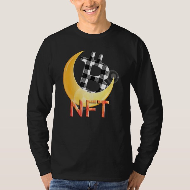 Cryptocurrency Nft Buffalo Plaid Goes To The Moon  T-Shirt (Front)