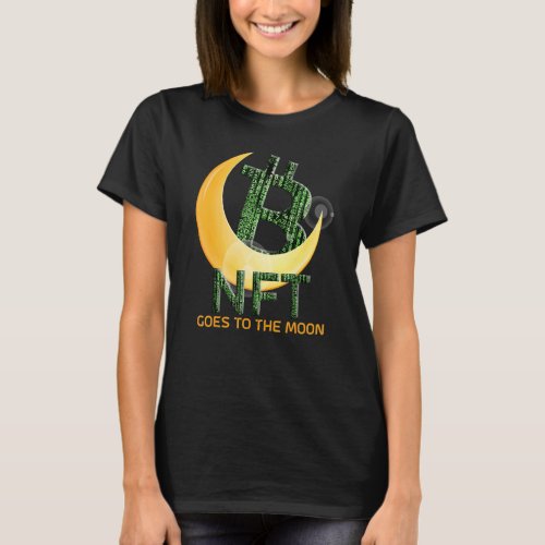 Cryptocurrency Nft Matrix Bit Code Goes To The Moo T_Shirt