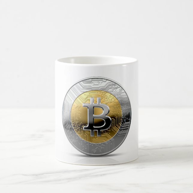 Cryptocurrency Physical Coin Coffee Mug (Center)