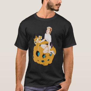 Cryptocurrency Pin-Up Girl Hodling Dogecoin Doge C T-Shirt
