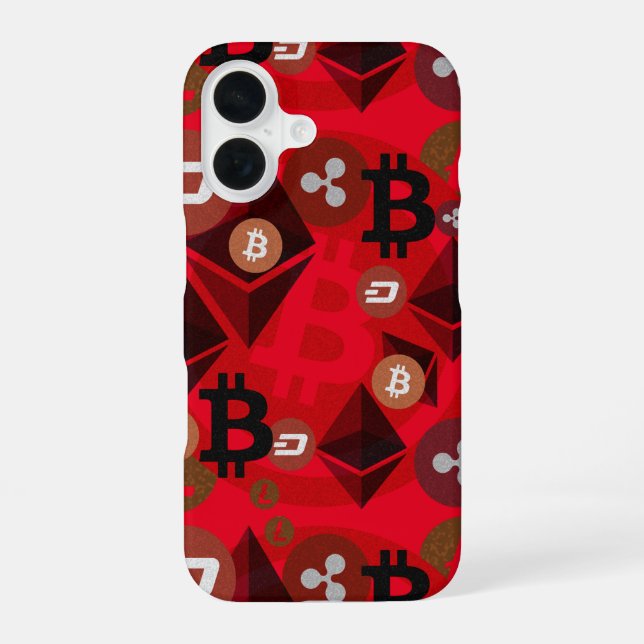 Cryptocurrency Red Digital Money Pattern Iphone Case (Back)