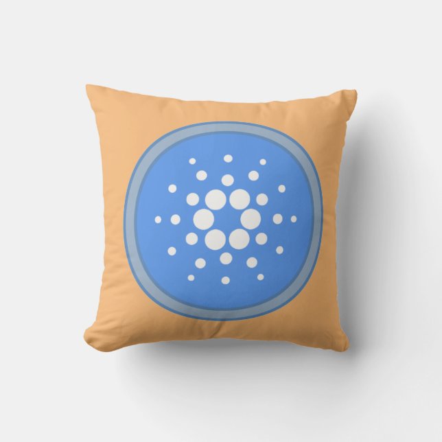 cryptocurrency style throw pillow (Front)