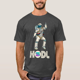 Cryptocurrency Talk Fun HODL Solana Disco Moon T-Shirt