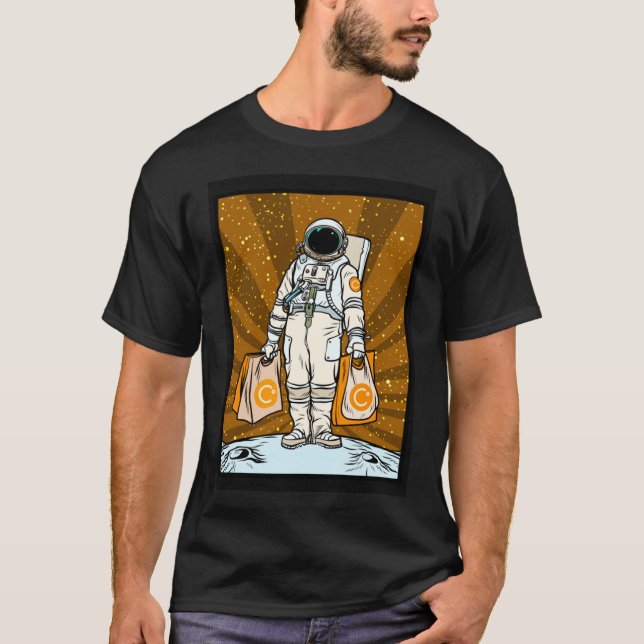 Cryptocurrency Talk  To The Moon CEL Celsius Space T-Shirt (Front)