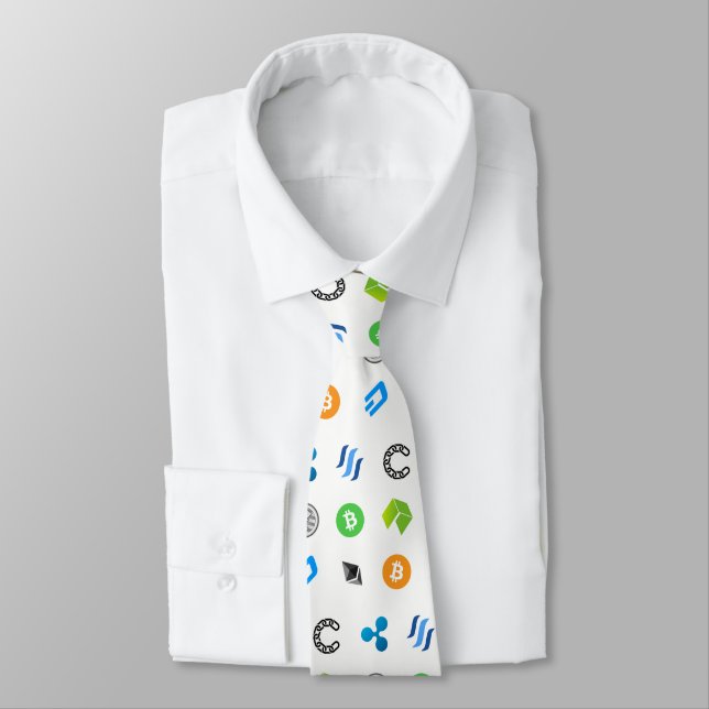 Cryptocurrency Themed Tie (Tied)