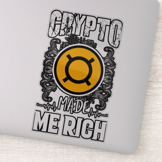 Cryptocurrency Wealth Sticker Decal (Detail)