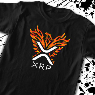 Cryptocurrency XRP Crypto Orange Rising Phoenix T-Shirt