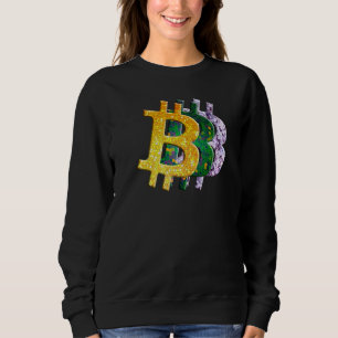 Cryptocurrency Yellow Green Stained Glass Lilac Bi Sweatshirt