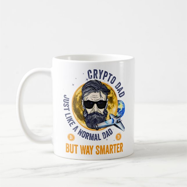 Cryptodad Crypto Dad Like A Regular Bitcoin Dad  Coffee Mug (Left)