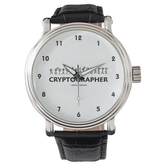 Cryptographer (Dancing Men Stick Figures) Wrist Watch
