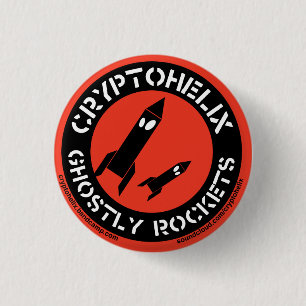 Cryptohelix - Ghostly Rockets (RED) Pinback Button