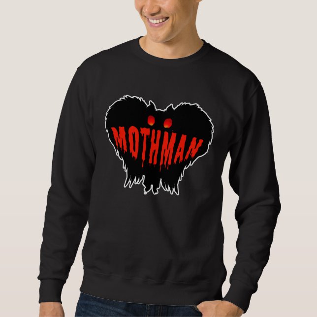 Cryptozoology American Monster The Red Eyed Mothma Sweatshirt (Front)