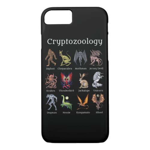Cryptozoology Cryptid Creatures iPhone 87 Case