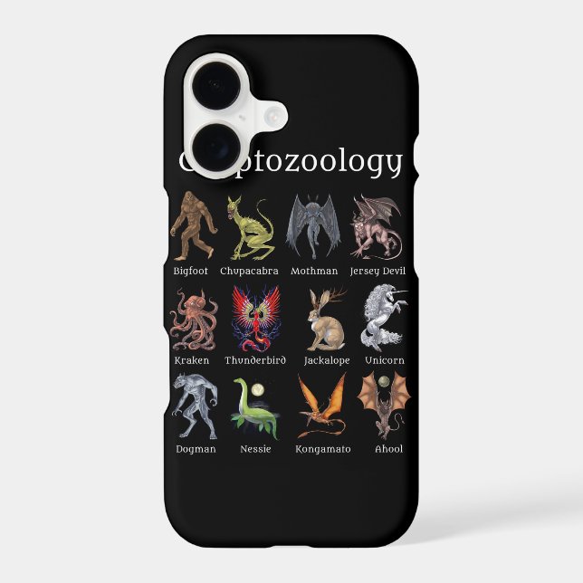 Cryptozoology Cryptid Creatures Iphone Case (Back)