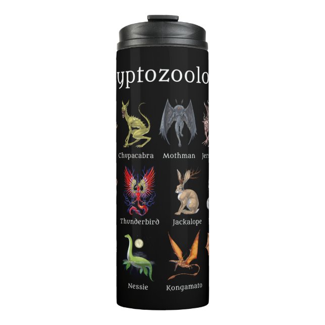 Cryptozoology Cryptid Creatures Thermal Tumbler (Front)
