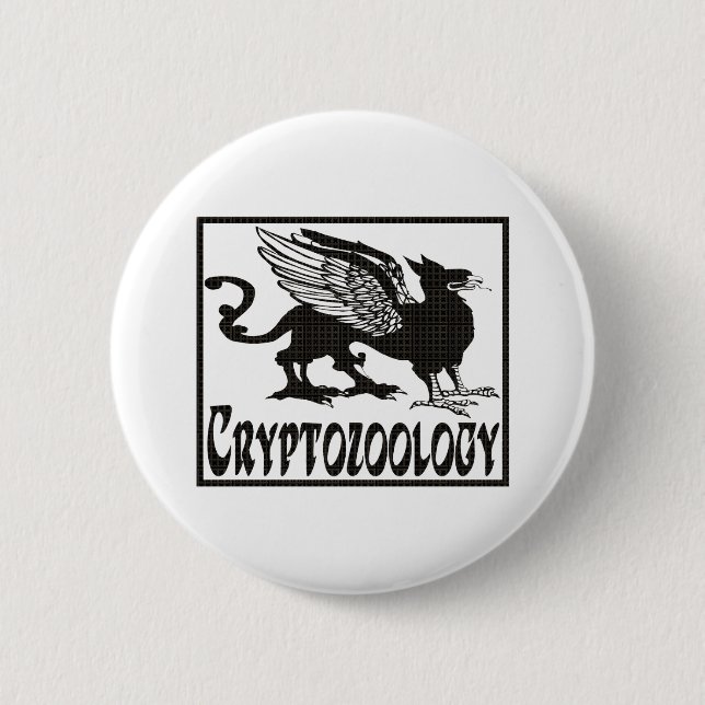 Cryptozoology Pinback Button (Front)