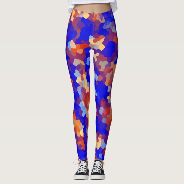 Crystal Abstract Pattern Leggings (Front)
