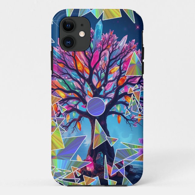 Crystal Abstract Tree Case-Mate iPhone Case (Back)