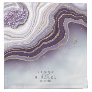 Crystal Agate Wedding Amethyst ID825 Cloth Napkin
