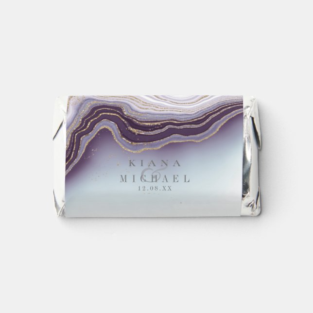 Crystal Agate Wedding Amethyst ID825 Hershey's Miniatures (Front)