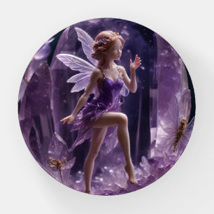 Crystal Amethyst Fantasy Fairy Paperweight