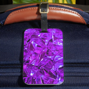 Crystal Amethyst Purple Gemstone Luggage Tag