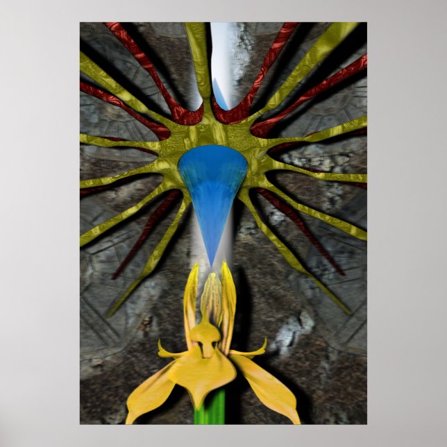 crystal and flower poster (Front)